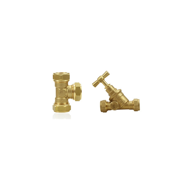 Forged Brass Female Compression Heat Exchanger Components Elbow Equal Shaped