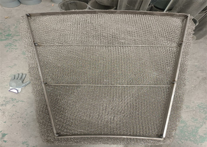 Stainless Steel Titanium Wire Mesh Demister 300mm Diameter Knitted Weave