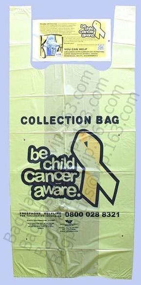 Compostable Charity Donation Collection bags, collection sacks, Donation sacks,