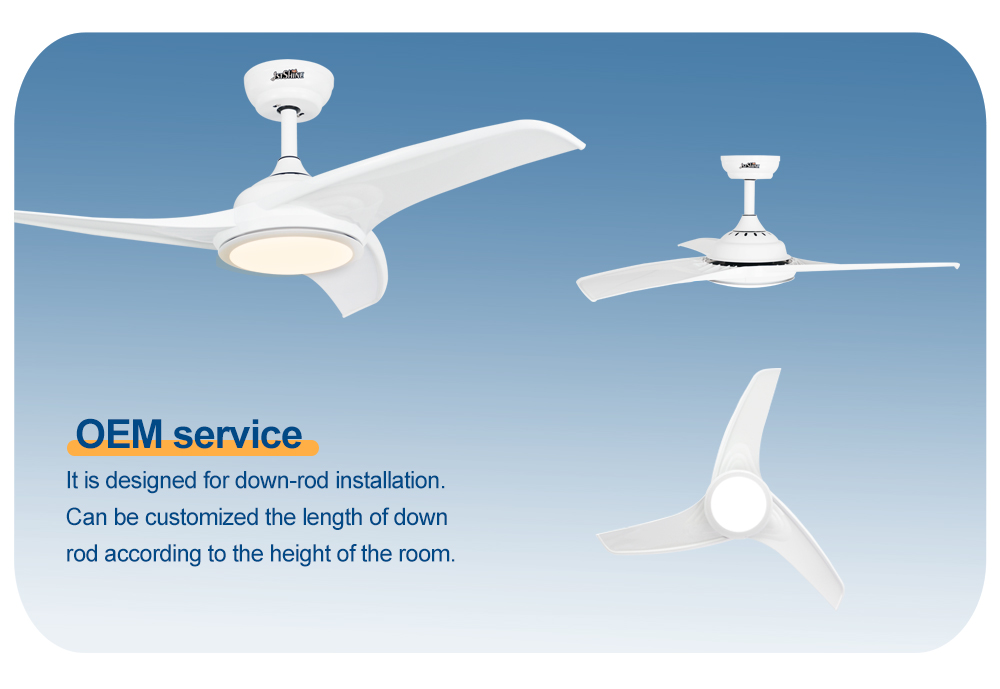 42 Inches Small Fancy LED Ceiling Fan Light in White Color from 1stshine with 2-