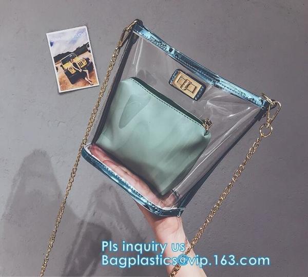 reusable shopping Pvc Vinyl Plastic Beach Bag Large Shopper Shoulder Bag, 600D