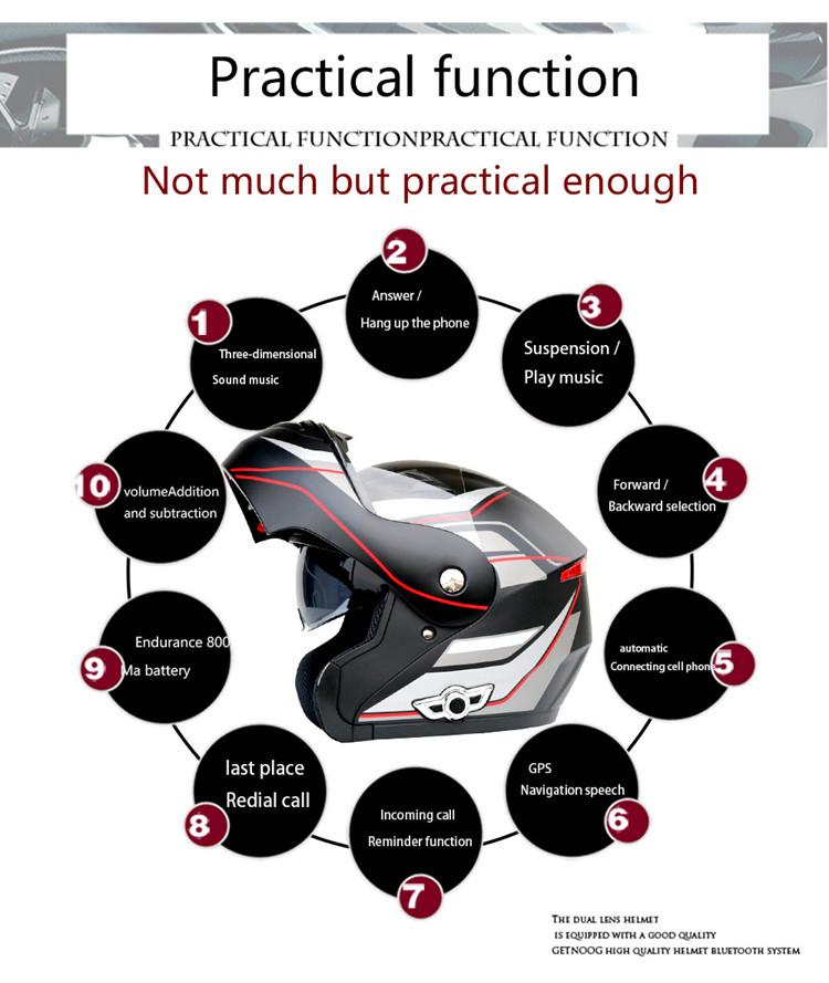 Whosale Vintage Bluetooth Helmet Full Face Motorcycle Helmet Motorcycle L/XL/XXL