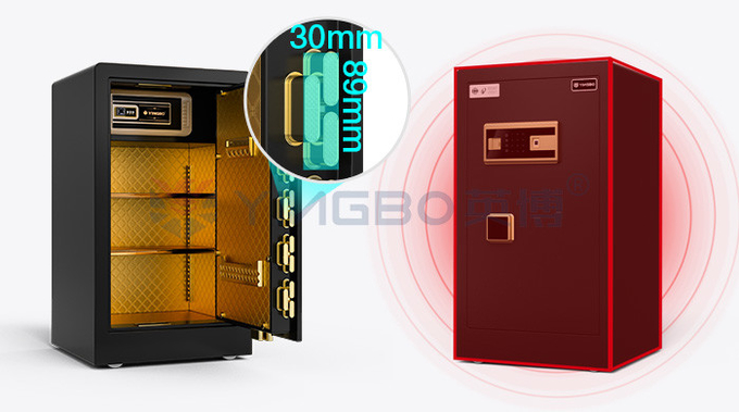 Solid Steel Smart Home Luxury Home Safes 46kg Fingerprint Lock Safe YB/RS-80