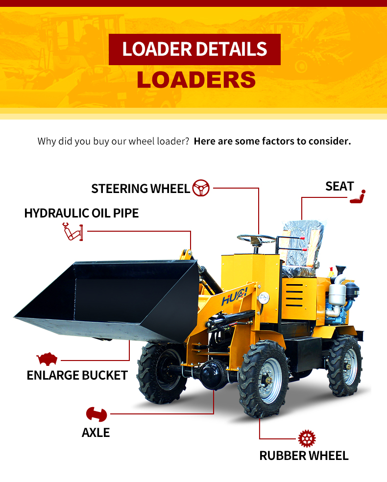 CE EPA Backhoe Battery 4 Wheel Drive Small Electric Loaders with Electric Start