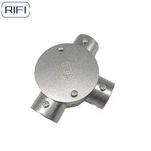 RIFI Emt Aluminum Junction Circular Box Set Screw Type 1way 2way 3way 4way For