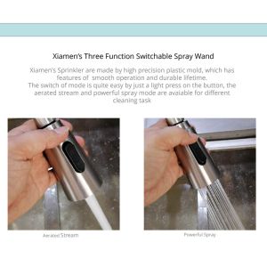 Switchable Function Sprayer Kitchen Spray Taps 5.24L/Min Single Hole Gooseneck Faucet