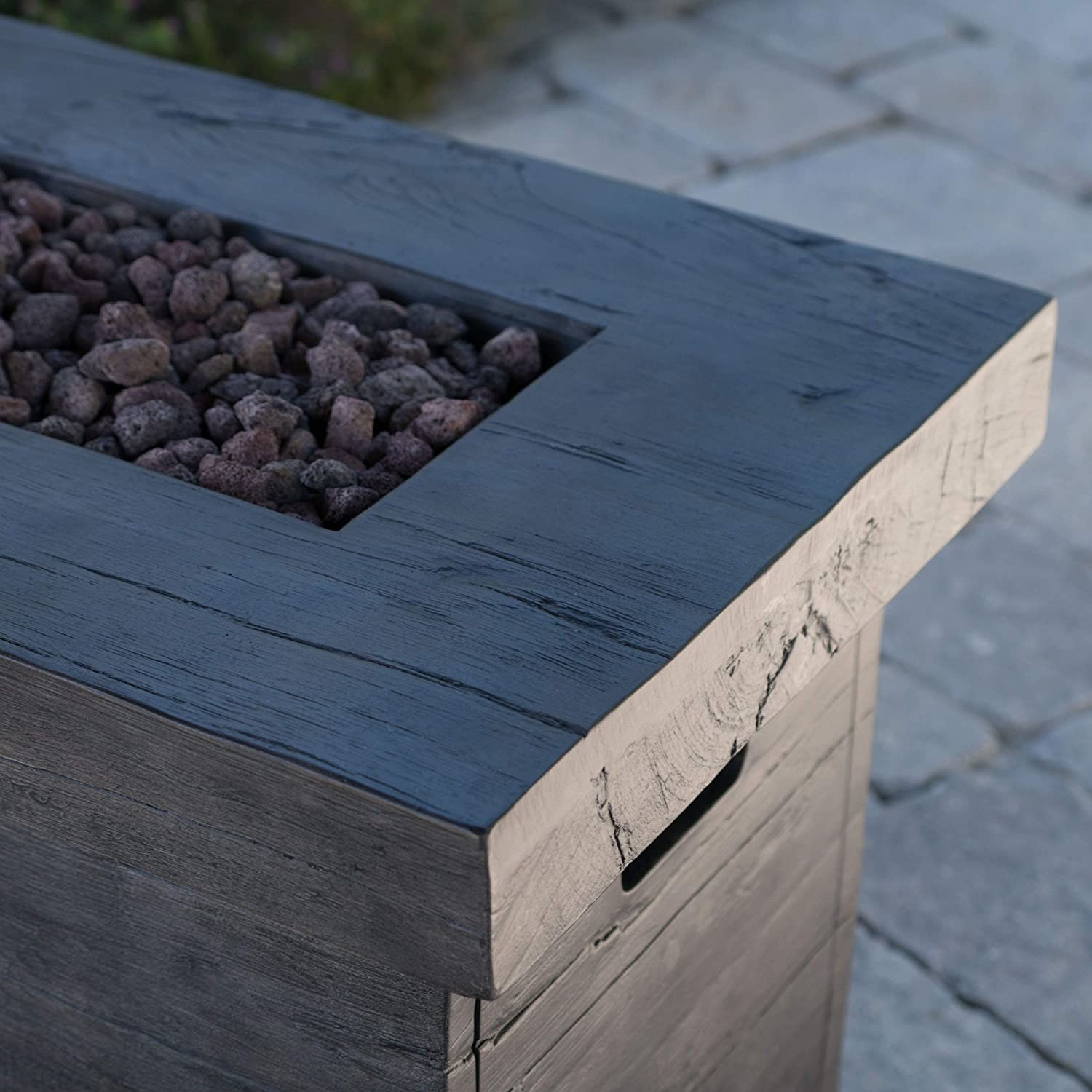 40,000 BTU Grey Gas Square Gardern Fire Pit Outdoor Brazier