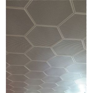 China Plain Hexagonal Sound Absorption Ceiling Panels Pre Painted 404mm on sale