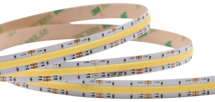 Adjustable Led Strip Lights Chip On Board CCT Dotless Lighting CRI90 640 LEDs/M 10mm