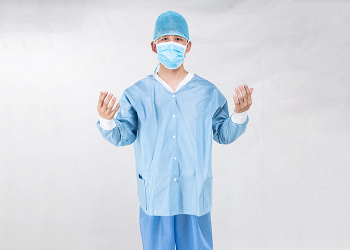 Pulp Spunlace Nonwoven Fabric XL Disposable Patient Gowns