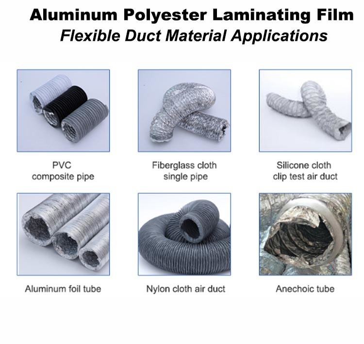 AL+PET Laminating Film Slitting For Flexible Duct Raw Material