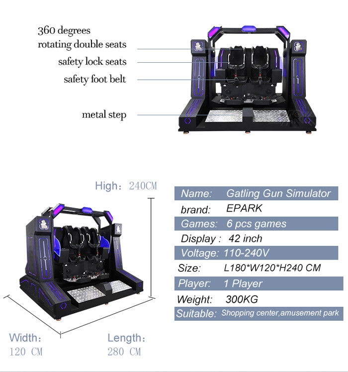 9D Pendulum Virtual Reality Simulator 720 Degree Rotation 10 Themes