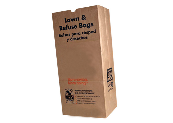 Custom Logo Lawn Paper Bags 30 Gallon Large Capacity