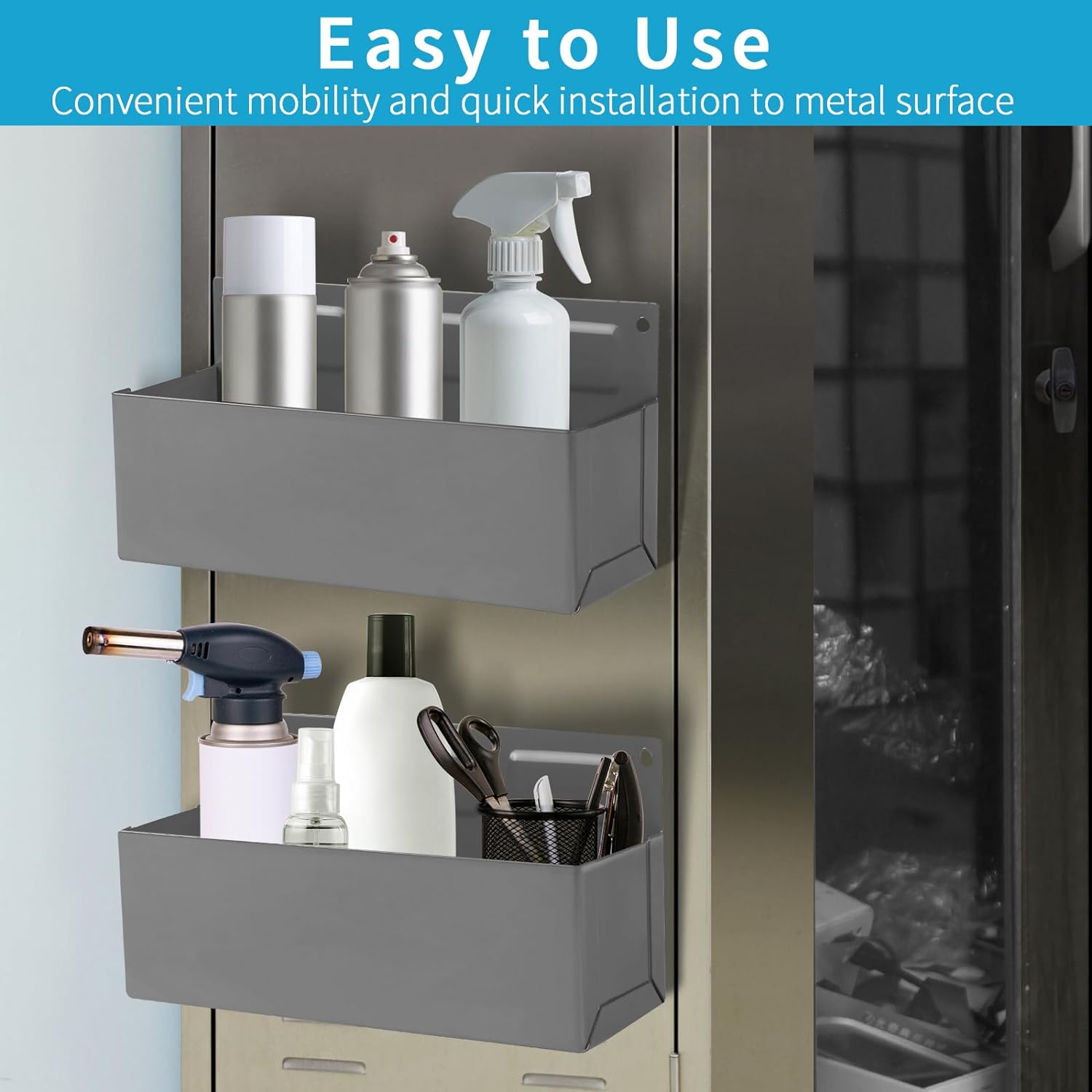 Neatly organize your BBQ supplies with this Garage Mechanic Paint Bottle Can Organizer