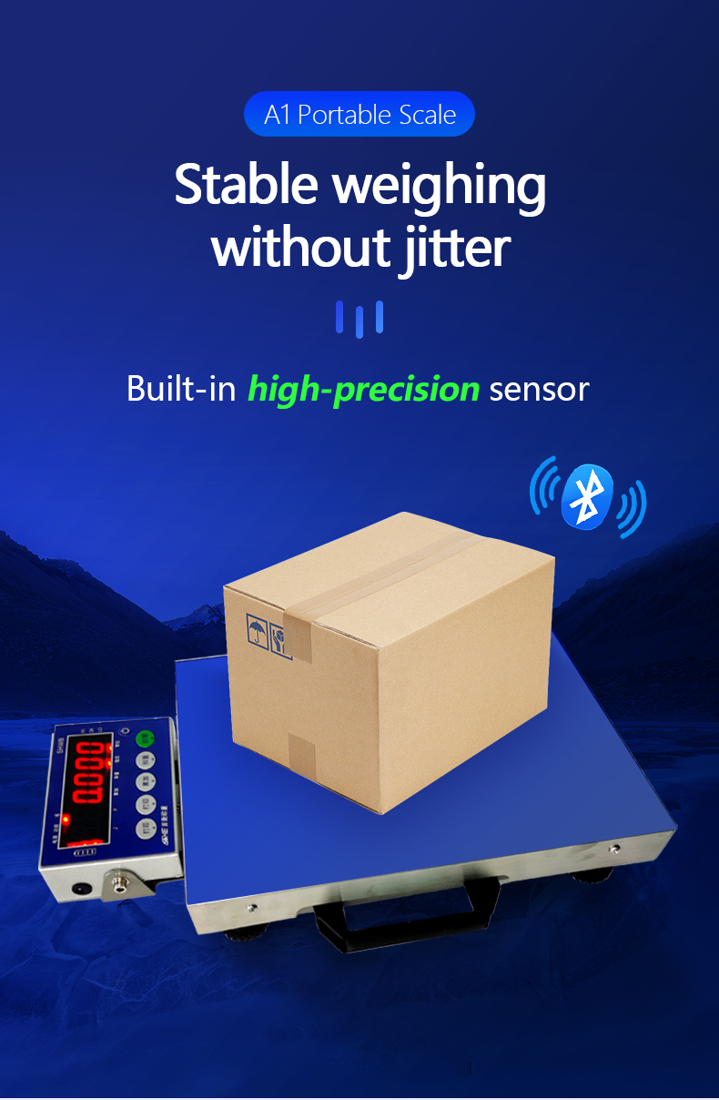 100KG Small Bluetooth Industrial Weighing Scale with ABS and Stainless Steel Platform