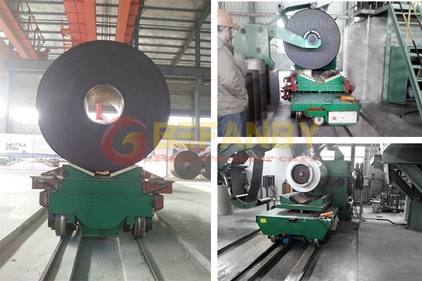 V-block Cylinder Transfer Rail Vehicle With Heavy Load Bearing