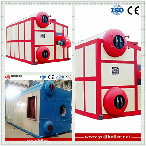 High Pressure Diesel Fired Steam Boiler , Natural Gas Fired Boiler Double Barrel