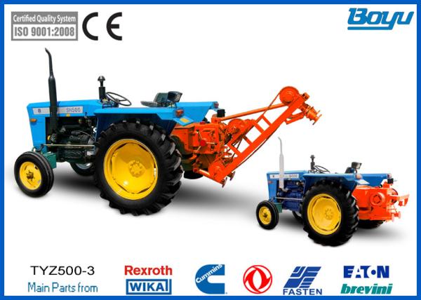 Tractor 50kN Conductor Stringing Equipment Hydraulic Puller For Cable Pulling