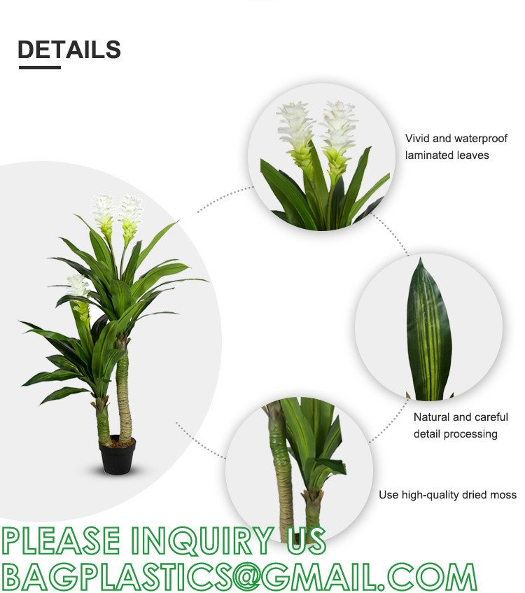 Dracaena Silk Plant Artificial 5ft Faux House Plants Evergreen Dracaena Marginata Fake Yucca Palm Trees in Pot