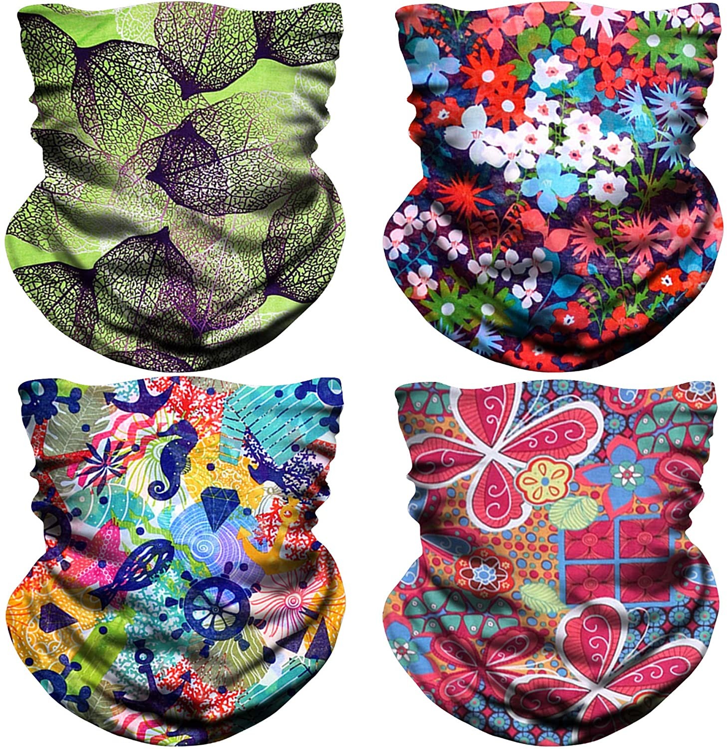 American Flag Cotton Plain Flower Headwear Neck Gaiter