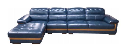 Blue Leather Sectional Sleeper Sofa Leather Reclining Sectional Couch With