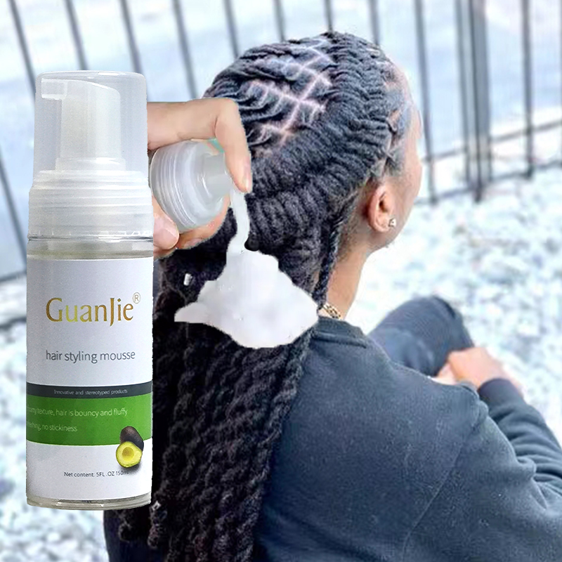Alcohol Free Braiding Hair Mousse For Natural Hair No Sticky Strong Hold Styling Foam