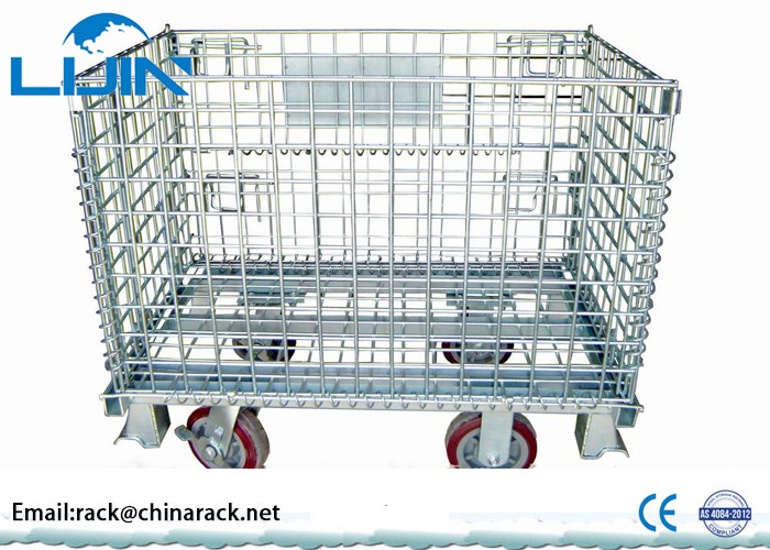 Industrial galvanized wire mesh storage cage 1200 * 1000 * 890mm