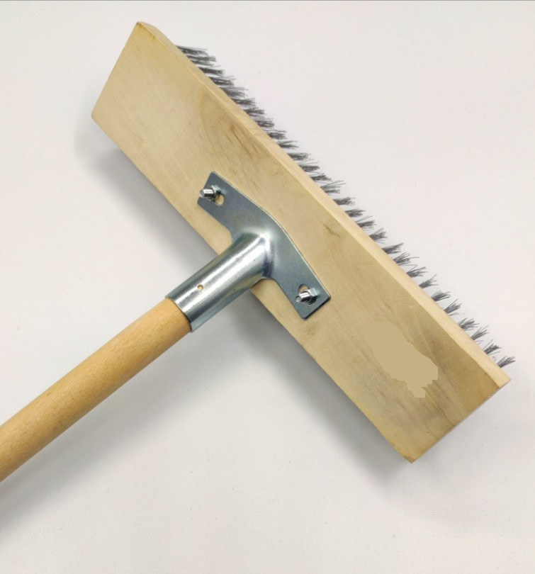 4cm Long Handle Stainless Steel Wire Brush For Cleaning Ship Deck Moss And Oil And Outdoor Courtyard