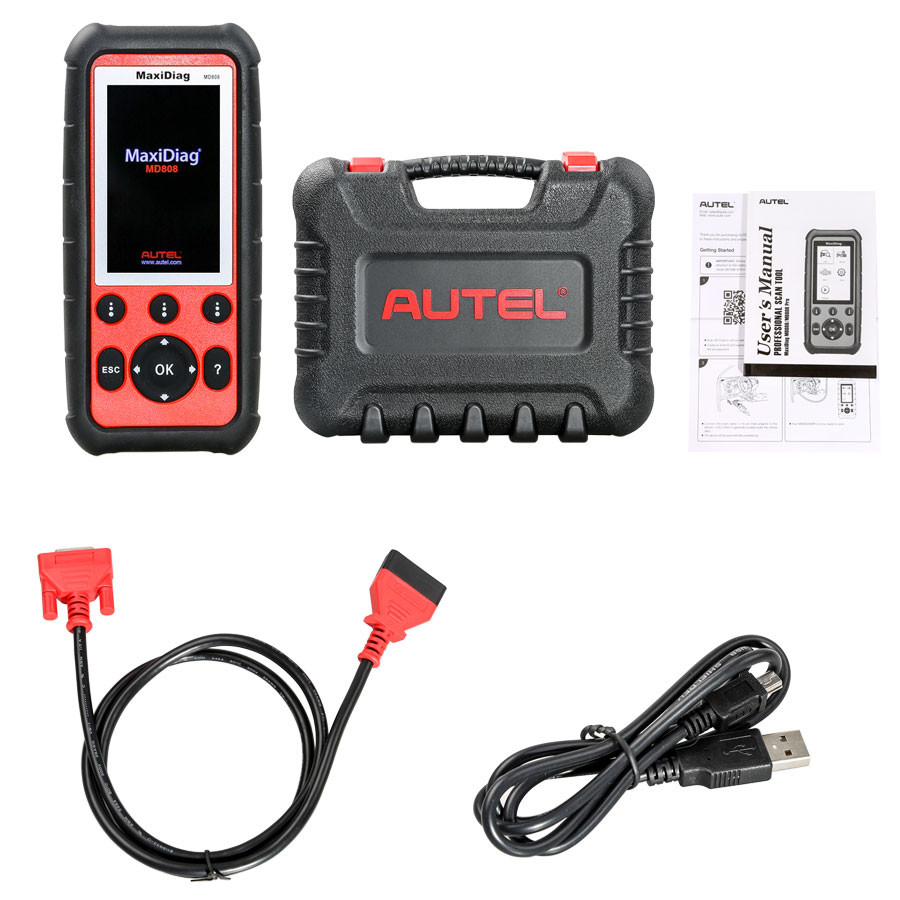 English Language Car Engine Diagnostic Tool Autel MaxiDiag MD808 For Transmission / SRS