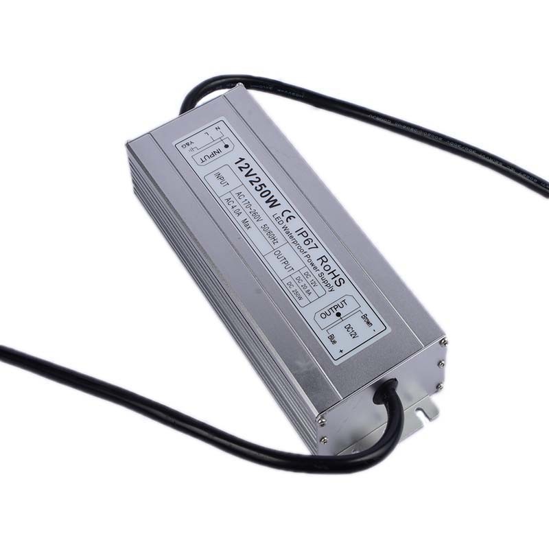 24v 250w Slim waterproof power supply IP67 LED transformer Adapter for LED Light