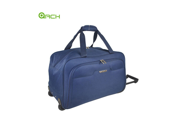 Rolling Luggage Bag 600d Polyester Wheeled Duffle with One Front Pocket