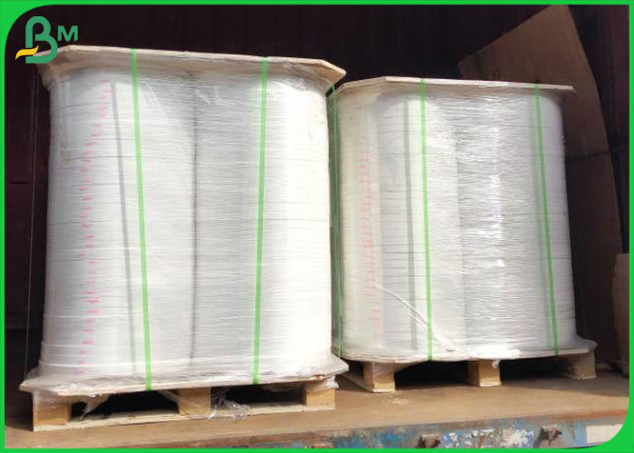Food Grade 32mm 44mm width 28gsm White Kraft Rolls For Straw Wrapping Paper