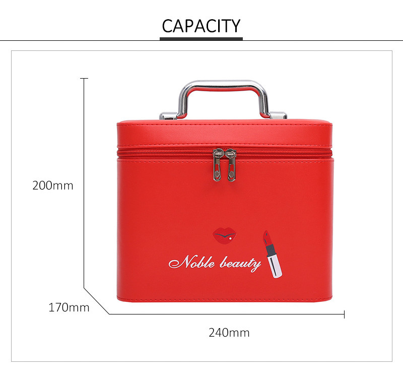 Makeup Cartoon Printing Large PU Cosmetic Bag
