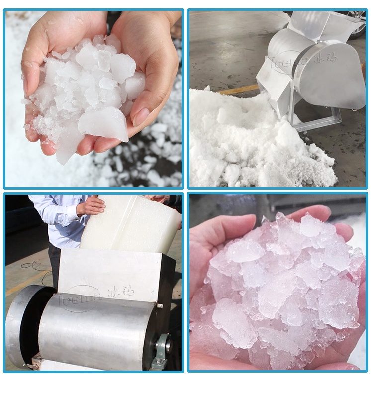 9T/h Capacity Portable Stainless Steel ICEMA Mini Ice Maker Machine For Fresh Keeping