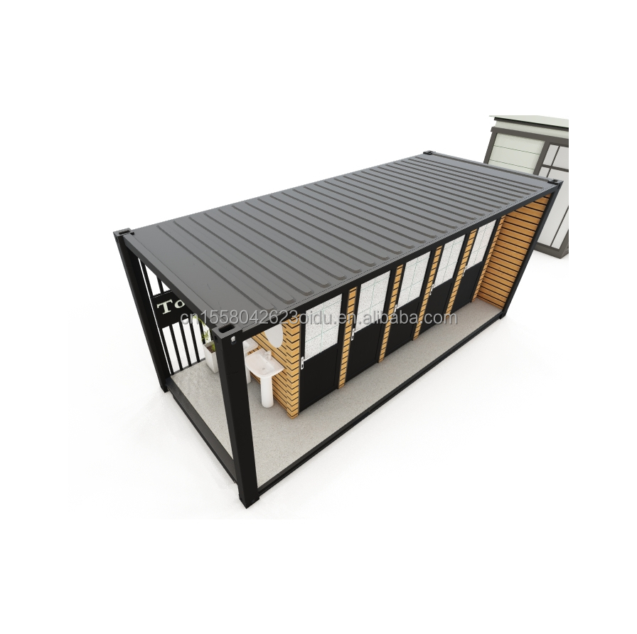 Modern Design Style Customized Color Wooden Prefabricated Container House Steel Sandwich Panel Hotel Toilets for Outdoor