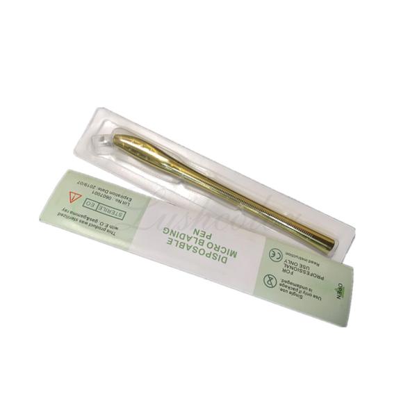 Golden Luxury Disposable Manual Tattoo Pen For Semi Permanen Makeup And Tattoo