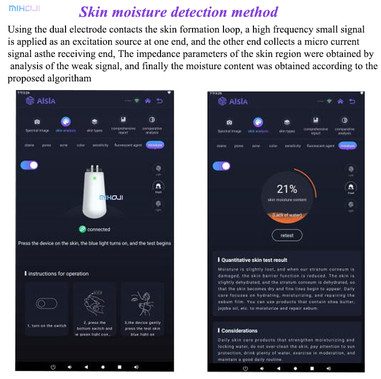 Black/ White Skin Test Analyzer Korean Skin Analyzer Facial Analyzer for Face Target Area