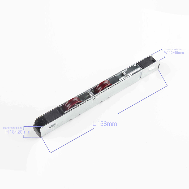 Green 12*18mm UPVC Profile Stainless Steel Double Roller Ball Bearing Nylon Roller for Door Window