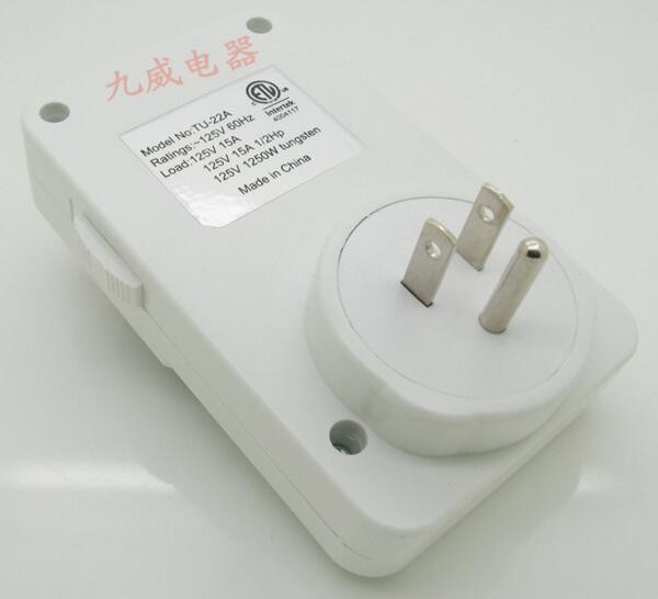TU-22A Timer Socket Plug 3 Prong Outlet Indoor 24 Hours Heavy Duty Appliance Timer for Household Appliances