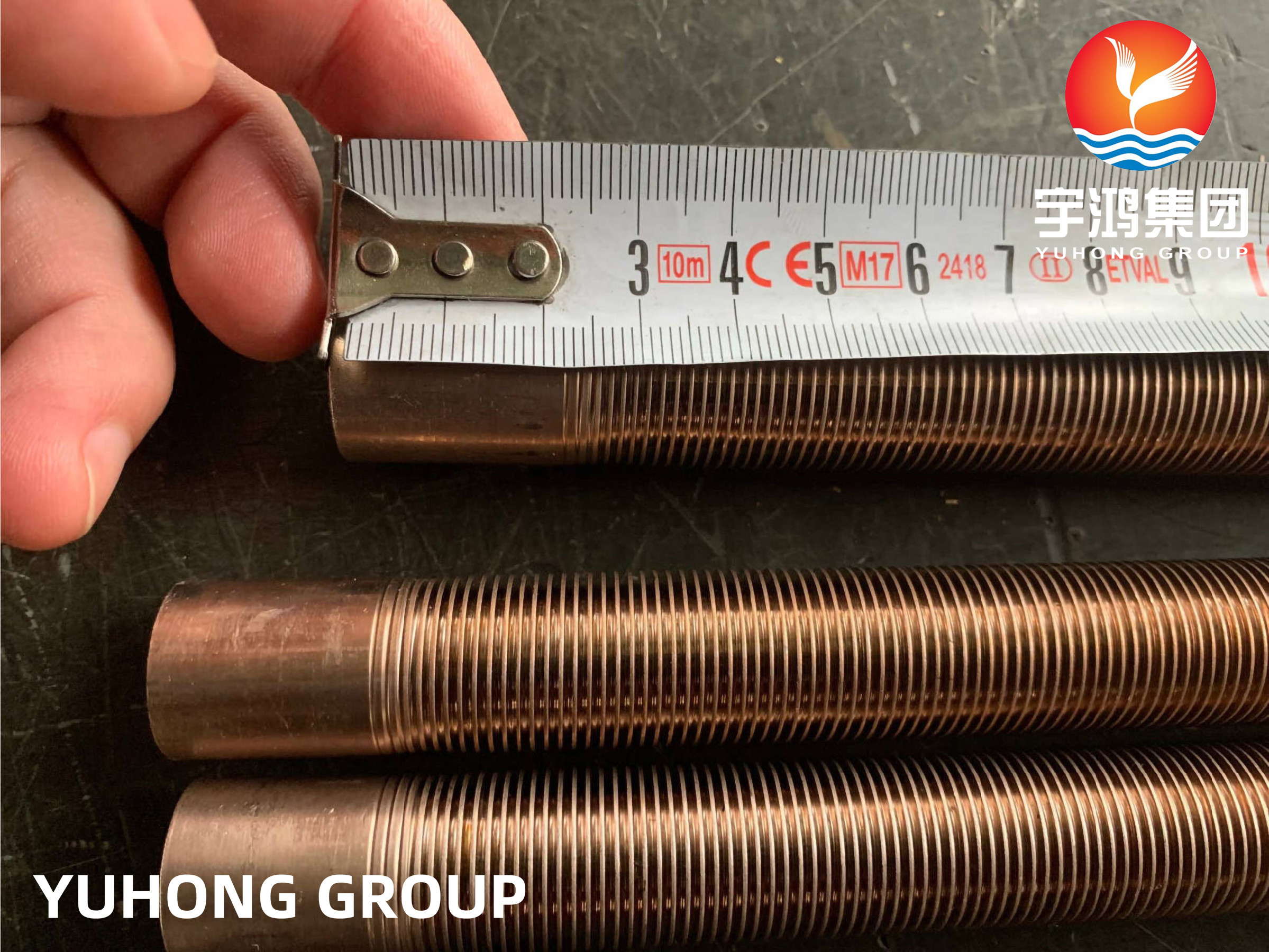 ASTM B111 C70600 CuNi 90/10 Heat Exchanger Fin Tube Extruded Tube 25.4MM 1" Copper Finned Tube for Heat Transfer