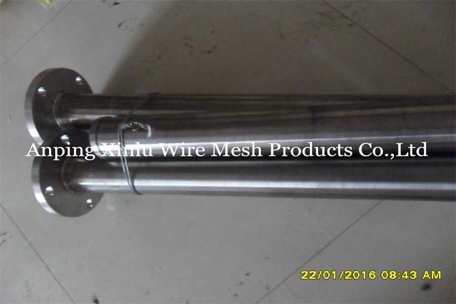 Resin Trap AISI 316L Wedge Wire Screen Pipe Wrapped Candle Filter Tube With Flange