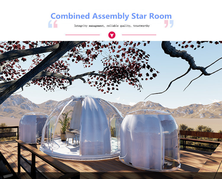Aluminum Inflatable Clear Bubble Dome Tent For Resort Cafe Camping