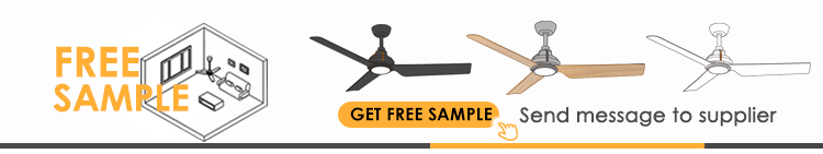 ETL Certificate 1stshine LED Ceiling Fan in Black Color with Remote Metal ABS Material