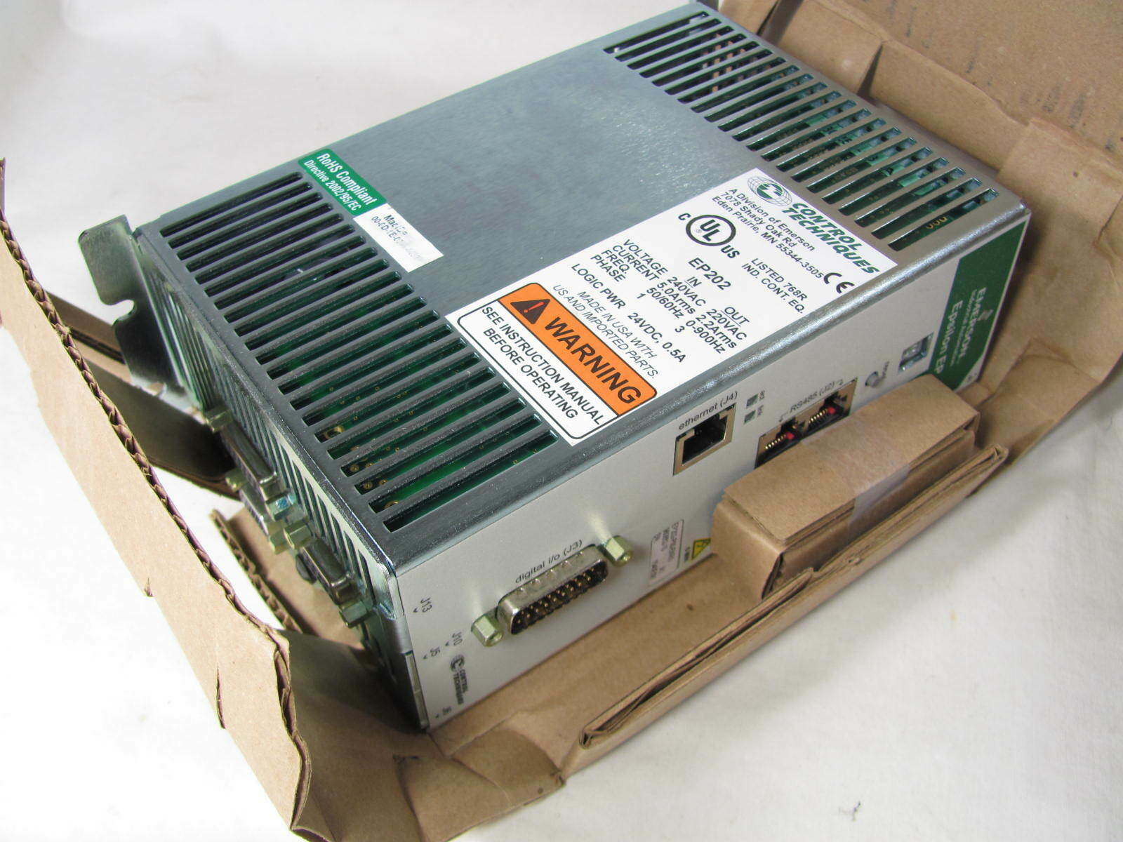 EMERSON EP202-P00-ENR0 EPSILON EP PROGRAMMABLE SERVO DRIVE 230VAC