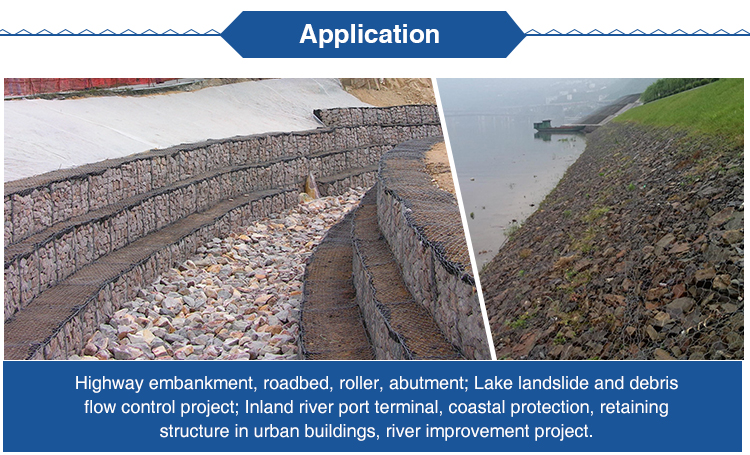 2m X 1m X 0.5m Gabion Fence System High Strength