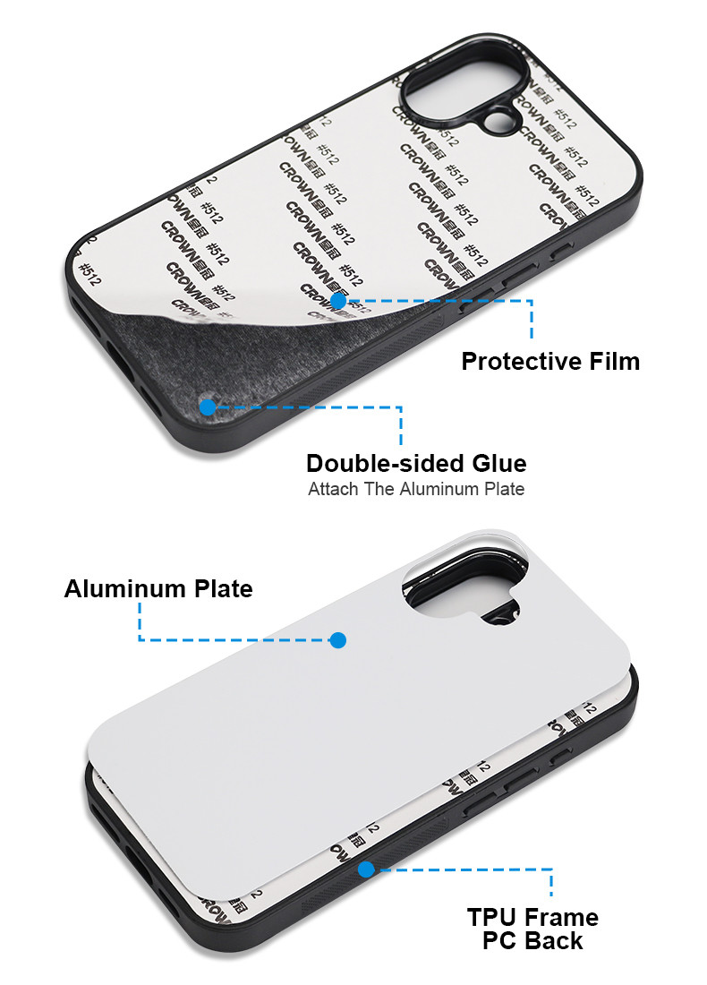 Tpu 2D Sublimation Mobile Cover Phone Case Blanks Shockproof For IPhone 16 ProMax