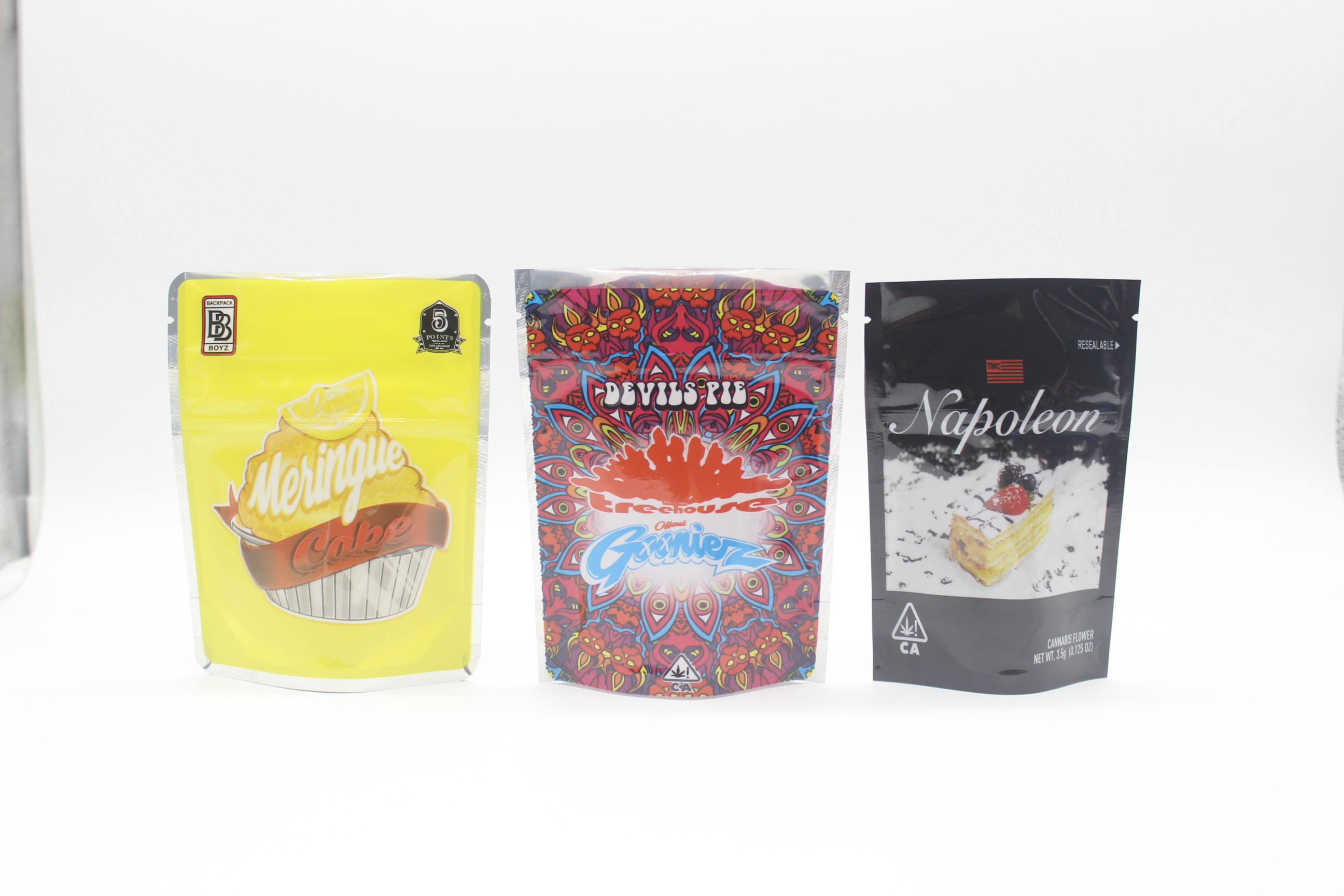 Edibles ziplockk Mylar Bags Smell Proof Eco Friendly Food Packaging Mylar Stand Up Pouches