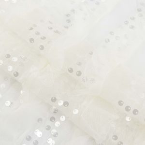 Customized Embroidered Mesh Gold Paillette Sequin Fabric Mesh Fabric With