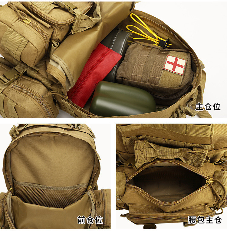 Molle System Functional Tactical Backpack for Outdoor Hiking Mountaineering Sports