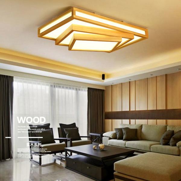 LED Nordic simple and warm living room bedroom study room dining room solid wood
